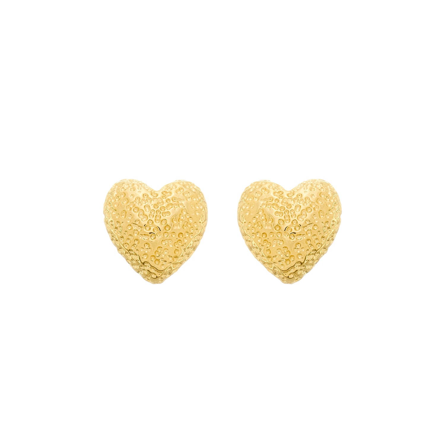 Brinco Dourado de Coração Irregular