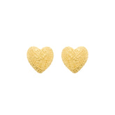 Brinco Dourado de Coração Irregular
