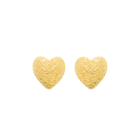 Brinco Dourado de Coração Irregular